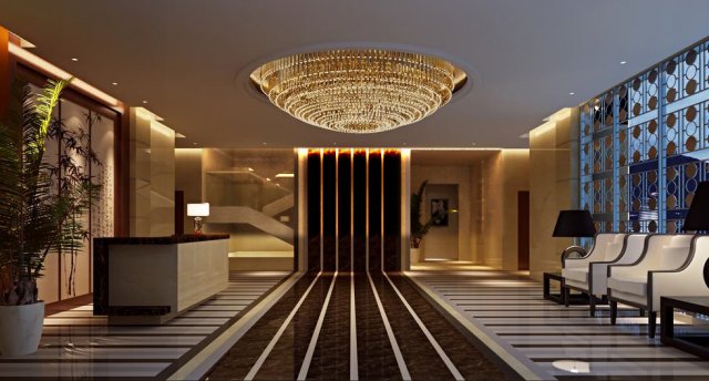 lobby 007 Modelo 3D .c4d .max .obj .3ds .fbx .stl .blend 