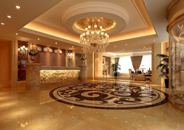lobby 009 Modelo 3D .c4d .max .obj .3ds .fbx .stl .blend 