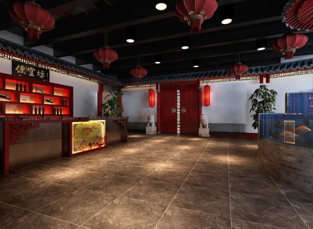lobby 012 Model 3D .c4d .max .obj .3ds .fbx .stl .blend 