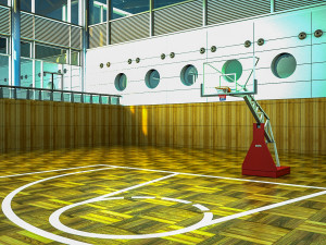 basketball gym 001 3D 모델