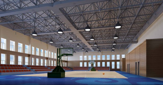 basketball gym 005 3D Model .c4d .max .obj .3ds .fbx .stl .blend 