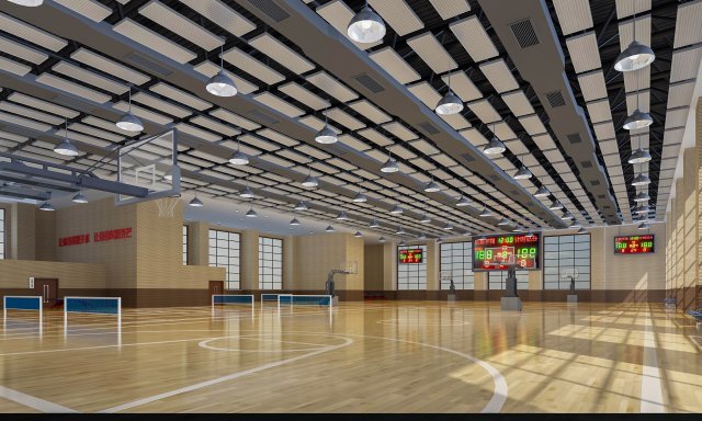 basketball gym 008 3D Model .c4d .max .obj .3ds .fbx .stl .blend 