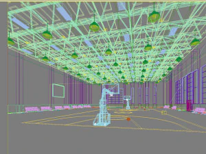 basketball gym 009 3D Model