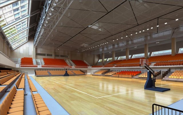 basketball gym 011 3D Model .c4d .max .obj .3ds .fbx .stl .blend 