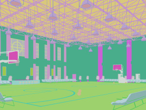 basketball gym 014 Modelo 3D