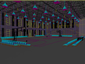 basketball gym 014 Modelo 3D