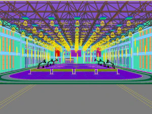 basketball gym 018 3D Model