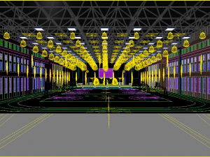 basketball gym 018 3D Model