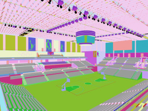 basketball gym 019 3D Model