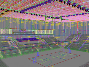 basketball gym 019 3D Model