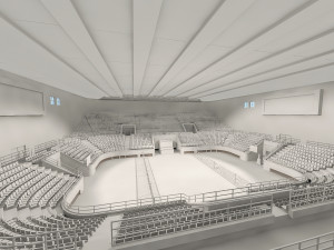 indoor badminton hall 001 3D Model