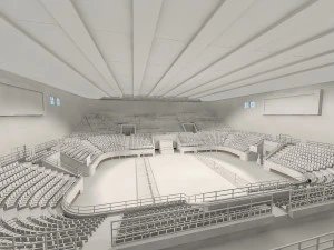 indoor badminton hall 001 3D Model