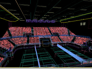 indoor badminton hall 001 3D Model