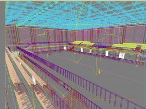 indoor skating hall 001 3D Model