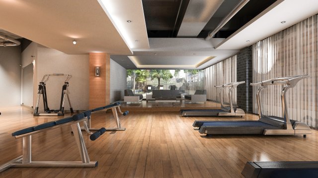 gym space 01 Modelo 3D .c4d .max .obj .3ds .fbx .stl .blend 