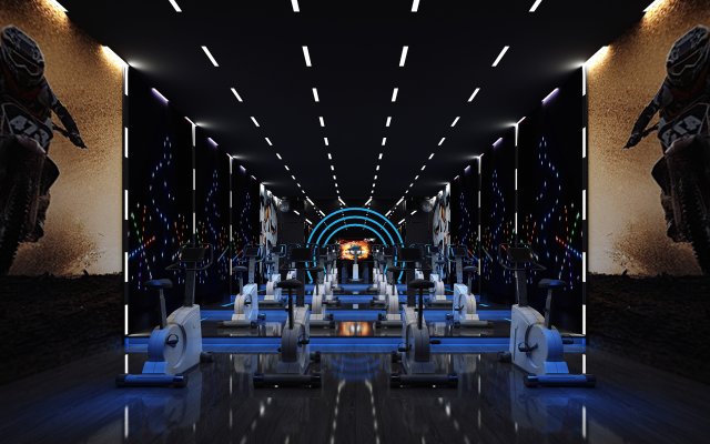 gym space 02 3D Modell .c4d .max .obj .3ds .fbx .stl .blend