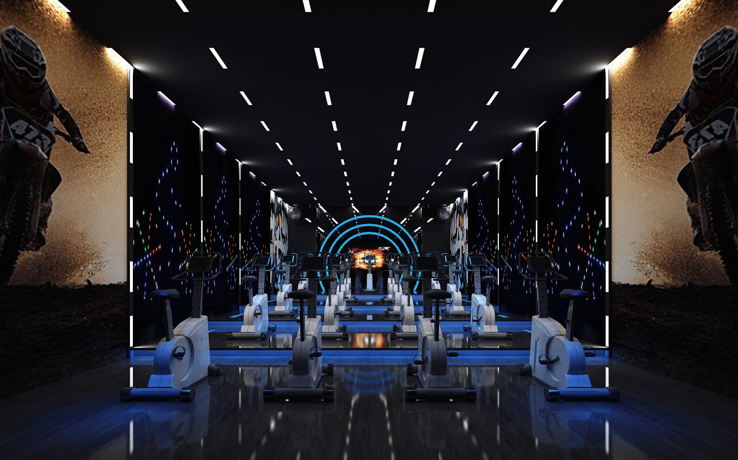 gym space 02 3D Model .c4d .max .obj .3ds .fbx .stl .blend