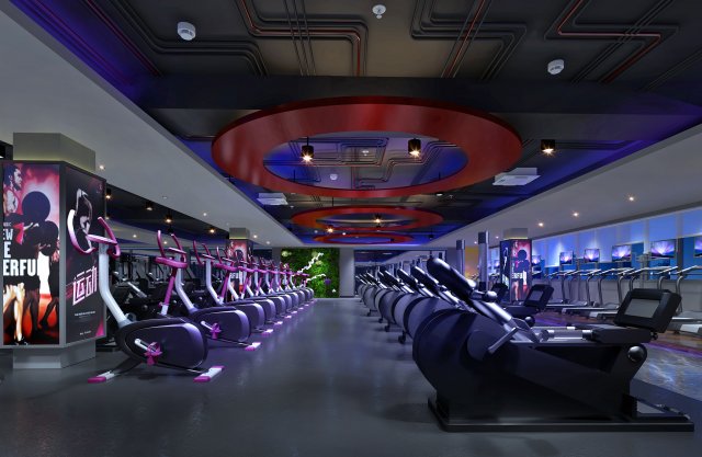gym space 04 3D Модель .c4d .max .obj .3ds .fbx .stl .blend 