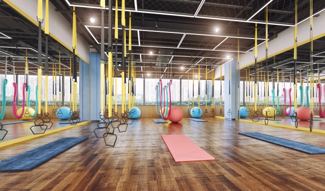 gym space 08 3Dモデル .c4d .max .obj .3ds .fbx .stl .blend 
