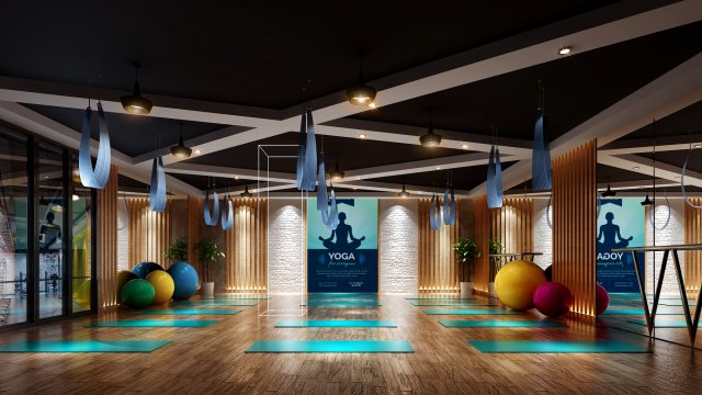 gym space 10 3D Model .c4d .max .obj .3ds .fbx .stl .blend 