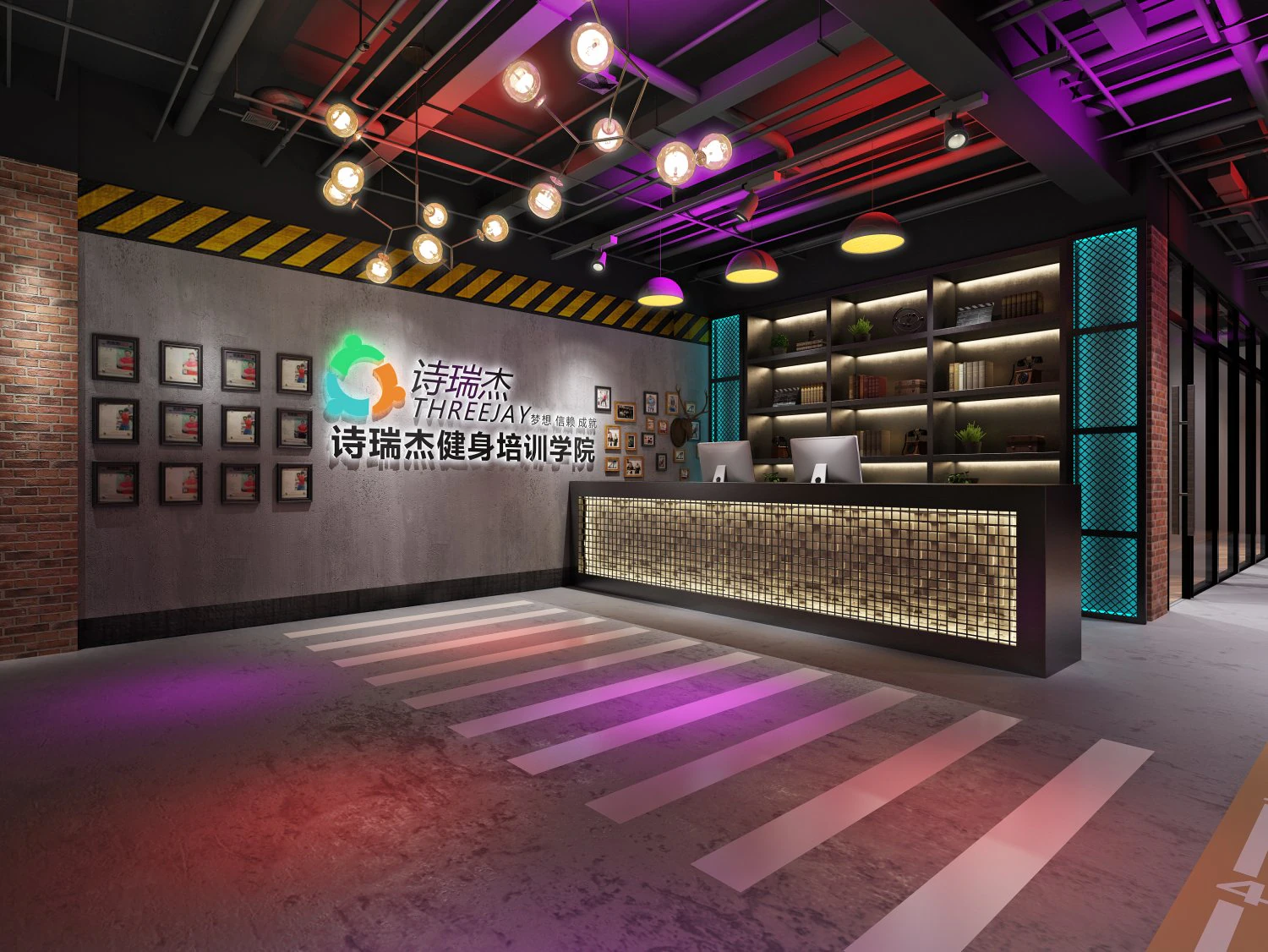gym space 12 3D Model .c4d .max .obj .3ds .fbx .stl .blend 