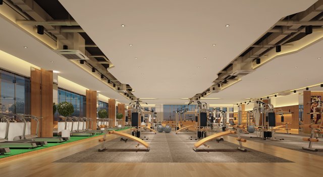gym space 16 3D 模型 .c4d .max .obj .3ds .fbx .stl .blend 