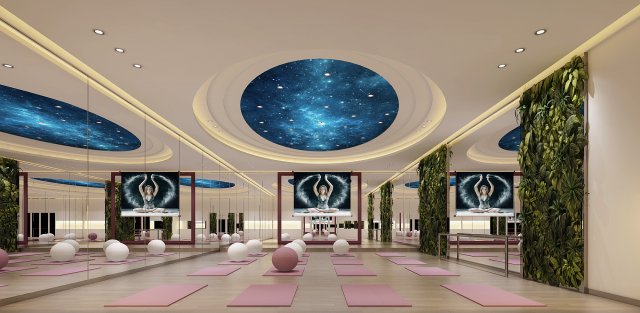 gym space 18 3D Model .c4d .max .obj .3ds .fbx .stl .blend 