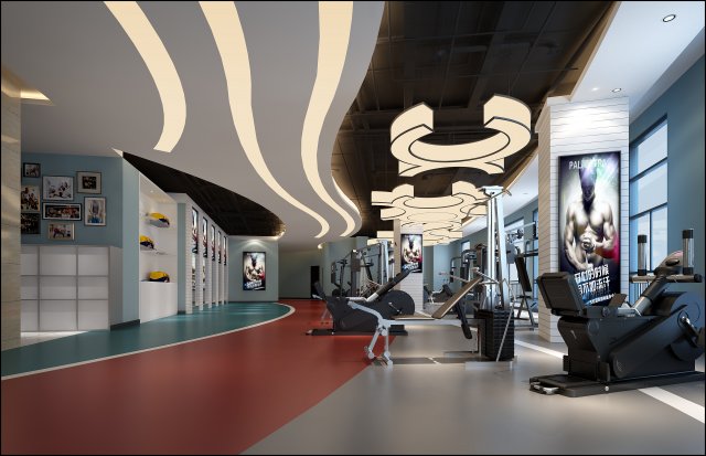 gym space 20 3D 模型 .c4d .max .obj .3ds .fbx .stl .blend 