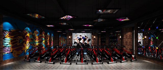 gym space 21 3D 模型 .c4d .max .obj .3ds .fbx .stl .blend 