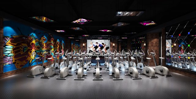 gym space 22 Model 3D .c4d .max .obj .3ds .fbx .stl .blend 