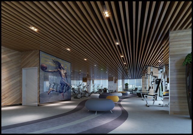 gym space 25 3D 모델 .c4d .max .obj .3ds .fbx .stl .blend 