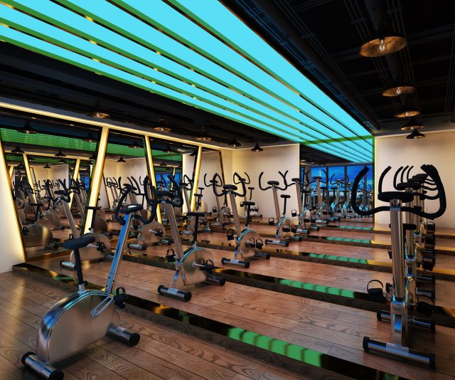 gym space 29 3D Model .c4d .max .obj .3ds .fbx .stl .blend 