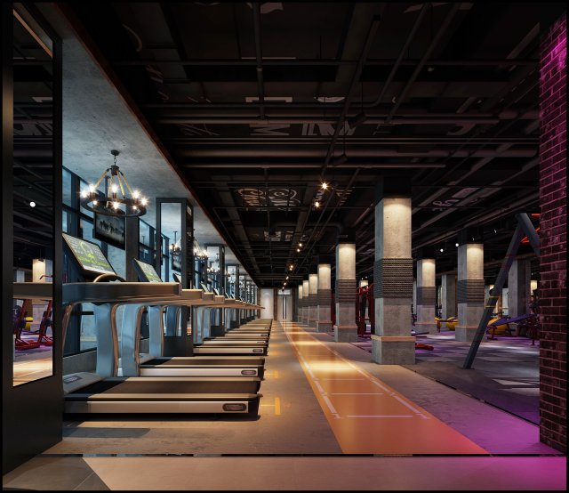 gym space 31 Modelo 3D .c4d .max .obj .3ds .fbx .stl .blend 