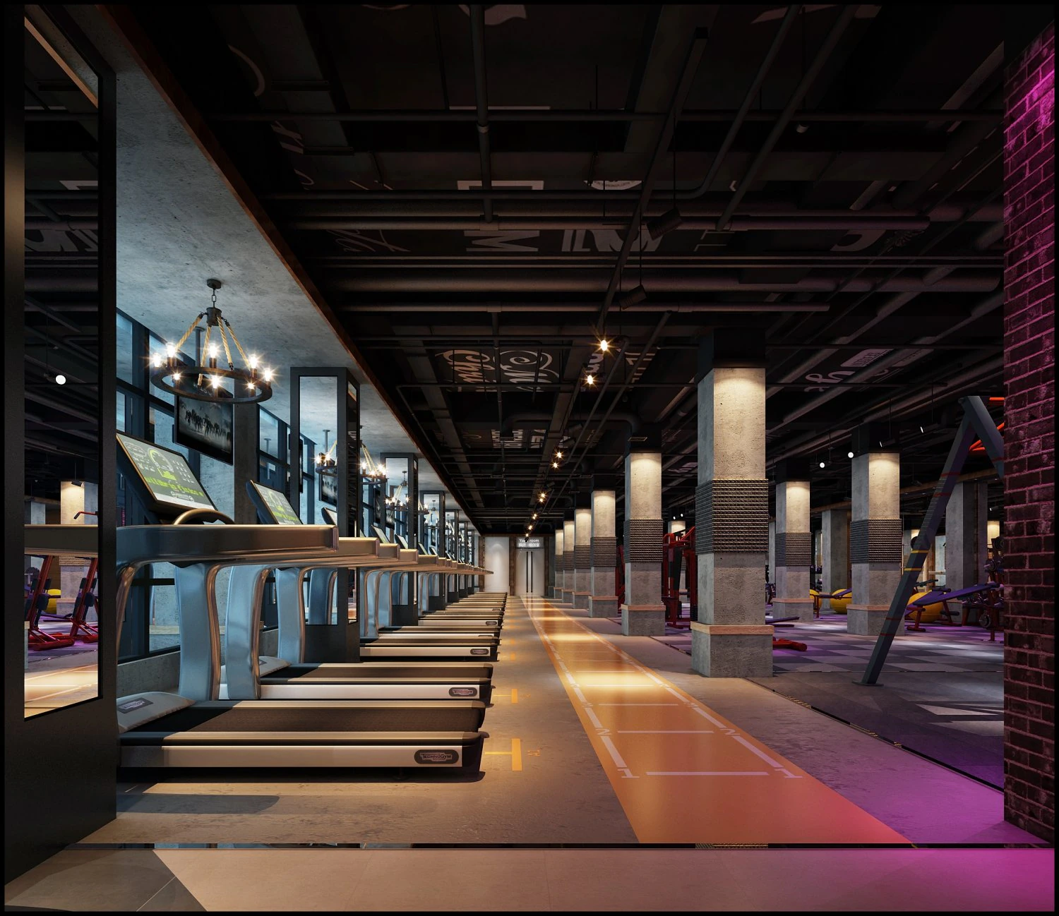 gym space 31 3D Model .c4d .max .obj .3ds .fbx .stl .blend