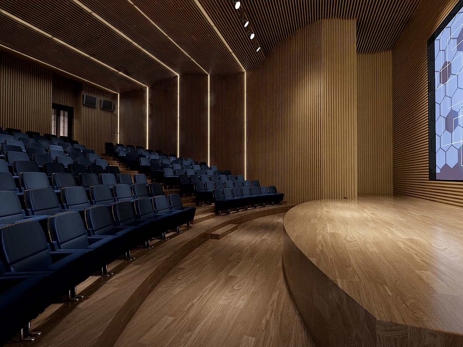 auditorium room 002 3D Model .c4d .max .obj .3ds .fbx .stl .blend 