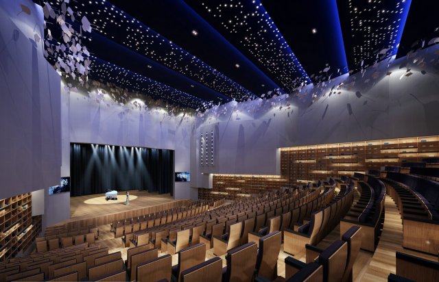 auditorium room 004 3D Modell .c4d .max .obj .3ds .fbx .stl .blend 