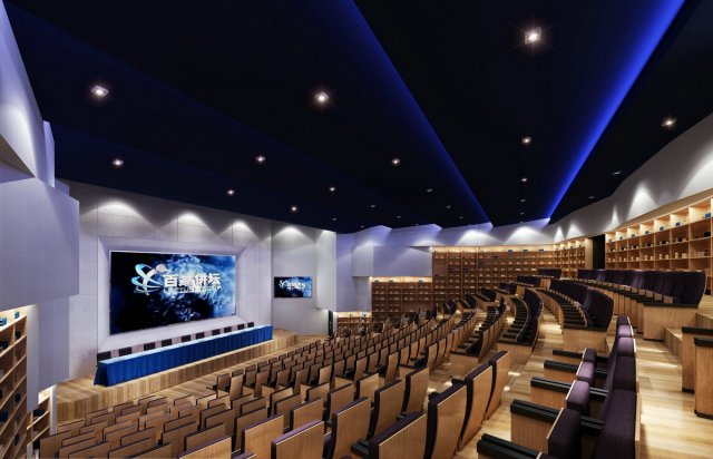 auditorium room 008 3D Model .c4d .max .obj .3ds .fbx .stl .blend 