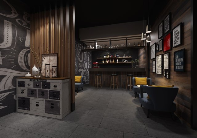 coffee kiosk 024 3D 模型 .c4d .max .obj .3ds .fbx .stl .blend