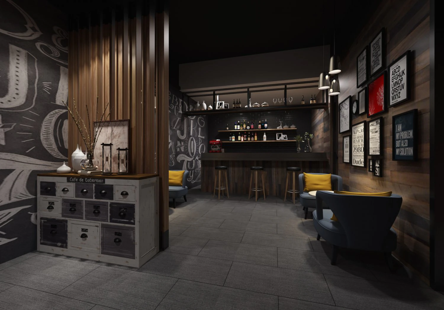 coffee kiosk 024 3D Model .c4d .max .obj .3ds .fbx .stl .blend 