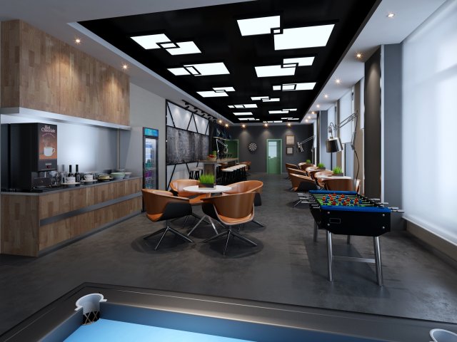 coffee kiosk 041 3D Model .c4d .max .obj .3ds .fbx .stl .blend 