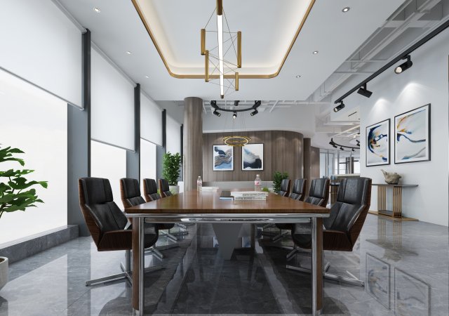 conference space 001 3D 모델 .c4d .max .obj .3ds .fbx .stl .blend