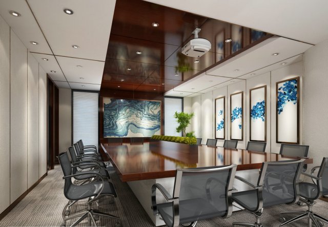 conference space 003 3D 모델 .c4d .max .obj .3ds .fbx .stl .blend 