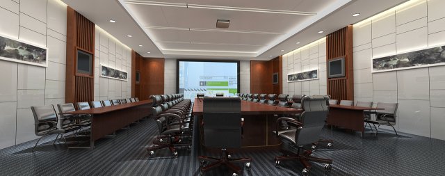 conference space 005 3D Модель .c4d .max .obj .3ds .fbx .stl .blend 