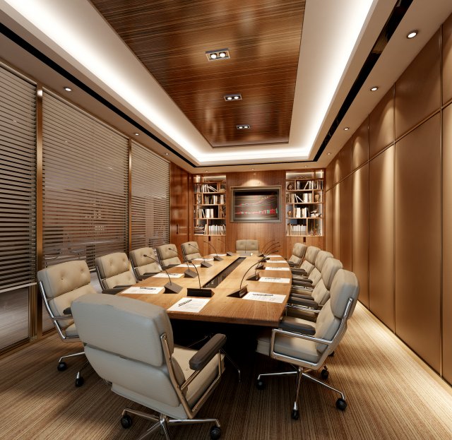 conference space 008 Modello 3D .c4d .max .obj .3ds .fbx .stl .blend 
