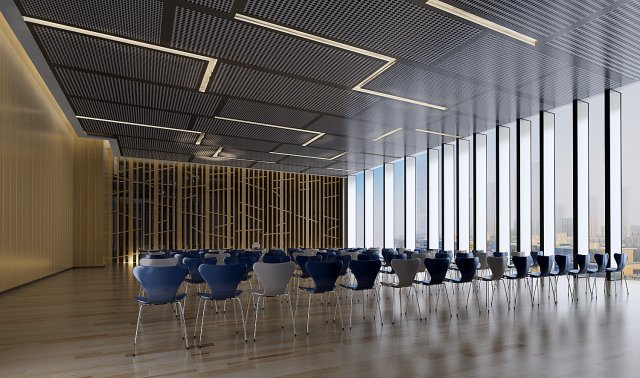 conference space 011 3D-Modell .c4d .max .obj .3ds .fbx .stl .blend 