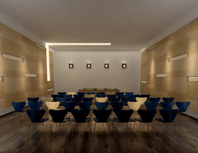 conference space 012 Model 3D .c4d .max .obj .3ds .fbx .stl .blend