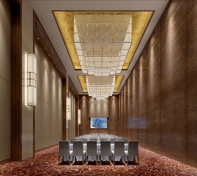 conference space 015 3D Model .c4d .max .obj .3ds .fbx .stl .blend 