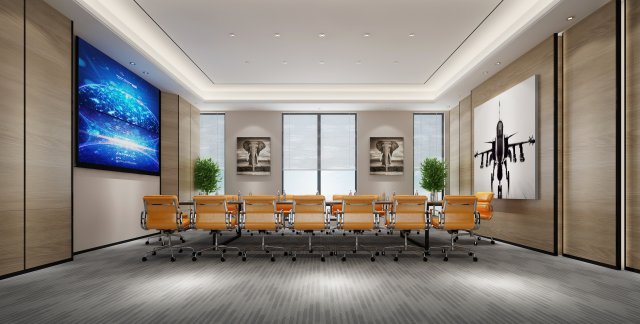 conference space 027 Model 3D .c4d .max .obj .3ds .fbx .stl .blend