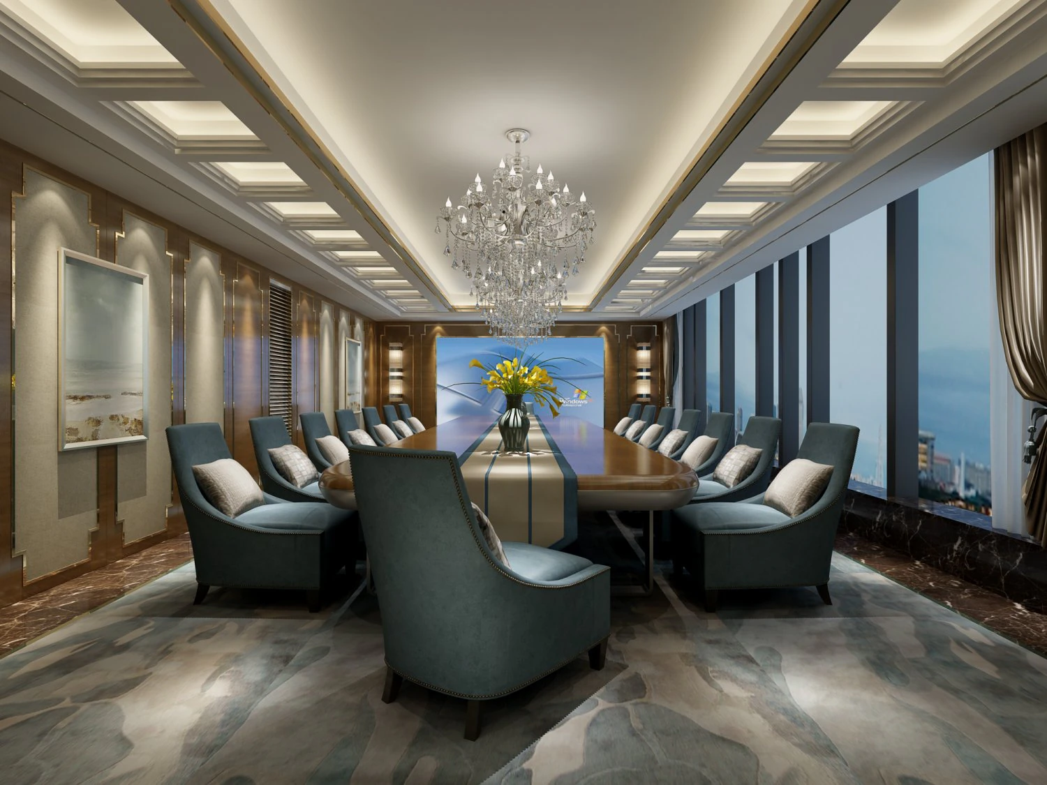 conference space 031 3D Model .c4d .max .obj .3ds .fbx .stl .blend