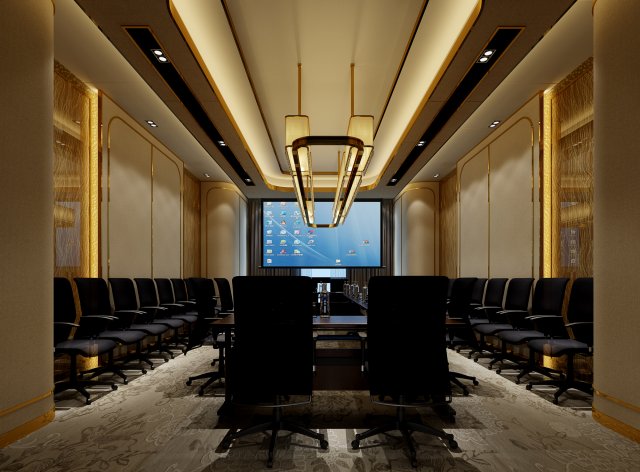 conference space 032 3D Модель .c4d .max .obj .3ds .fbx .stl .blend 